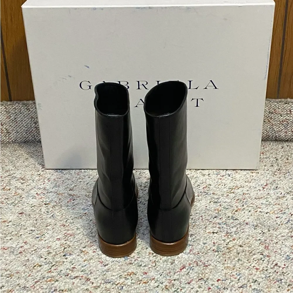Gabriela Hearst Tina Leather Flat Boots size 36